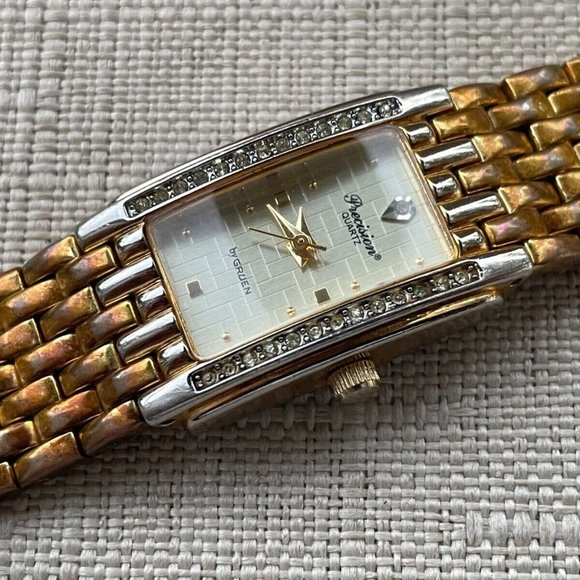 Precision by Gruen Women Wristwatch Gold Tone Quartz Analog Ladies Watch - Picture 4 of 11